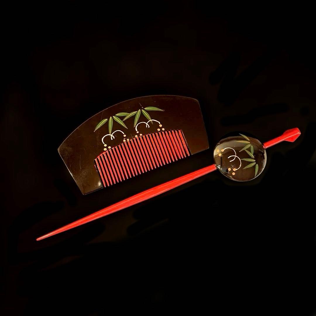 日本髪 髪飾り 七五三(7歳)～成人式 (ブルー×白)