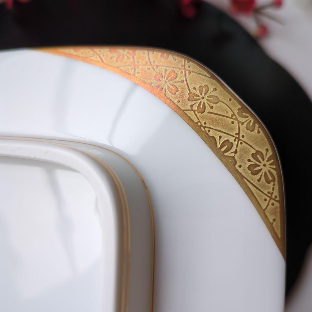 乃りたけ　ダイヤモンドコレクション　金閣銀閣シリーズ　角皿　中皿　5枚