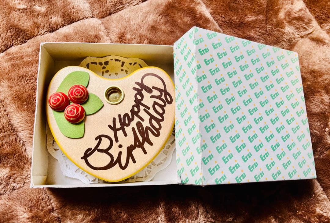 コ*ン様 Erziハート型バースデーケーキドイツ製おままごと木製