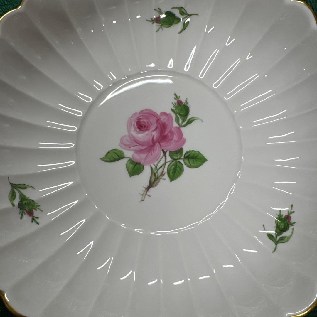 ★マイセン【 ピンクローズ】 ★ボールラウンド★20㎝★新品未使用★一級品★