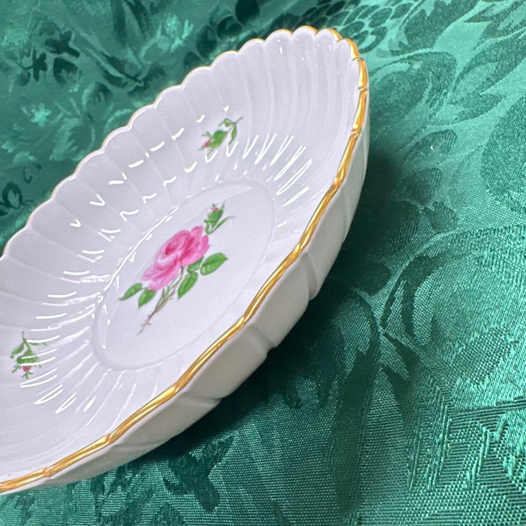 ★マイセン【 ピンクローズ】 ★ボールラウンド★20㎝★新品未使用★一級品★