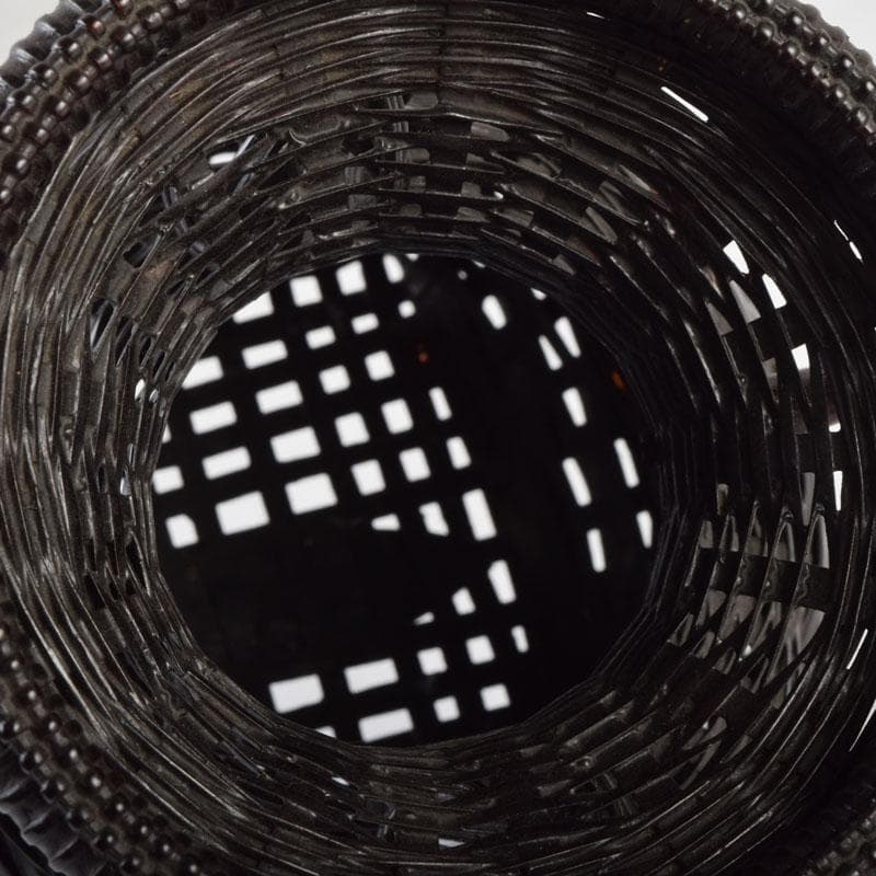 茶道具　篭師　和田麟之作　小猿花入　共箱　C　9123