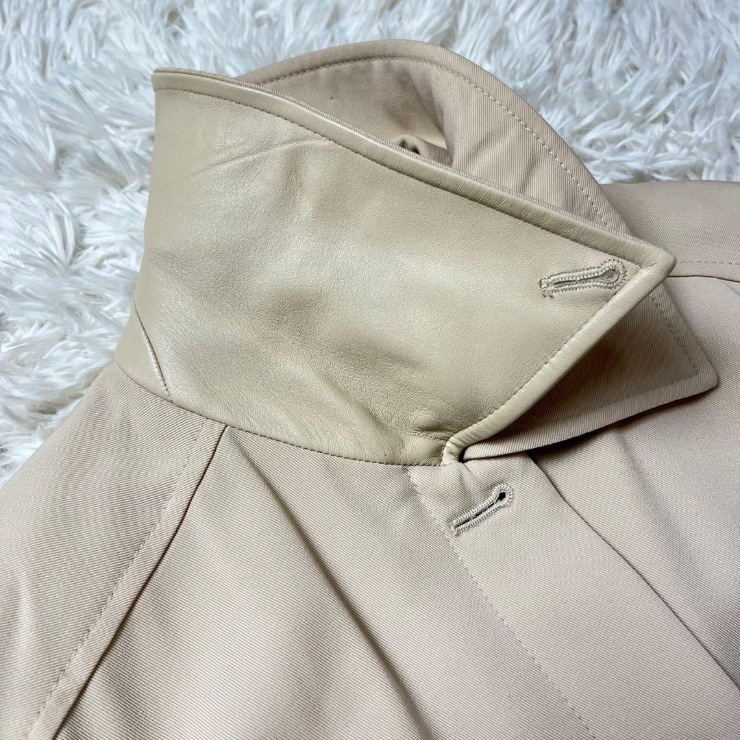 マックスマーラ　最高級　白タグ　ステンカラーコート　ウール100％　ベージュ