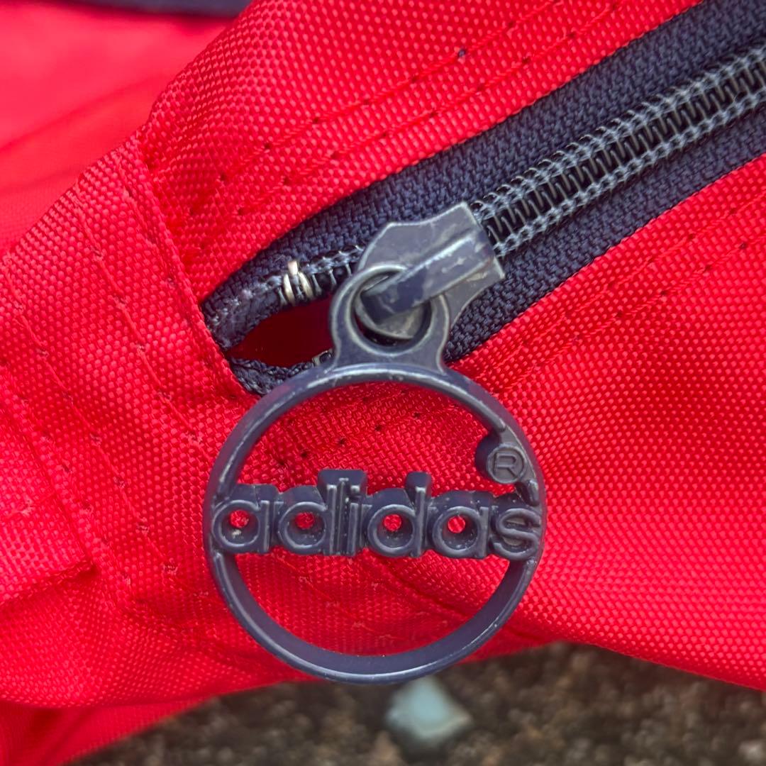 80s adidas ヴィンテージ スクールバッグ ボストンバッグ 赤紺