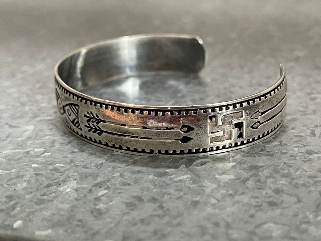 30s 卍 スワスティカ アロー バングル ビンテージ ブレスレット