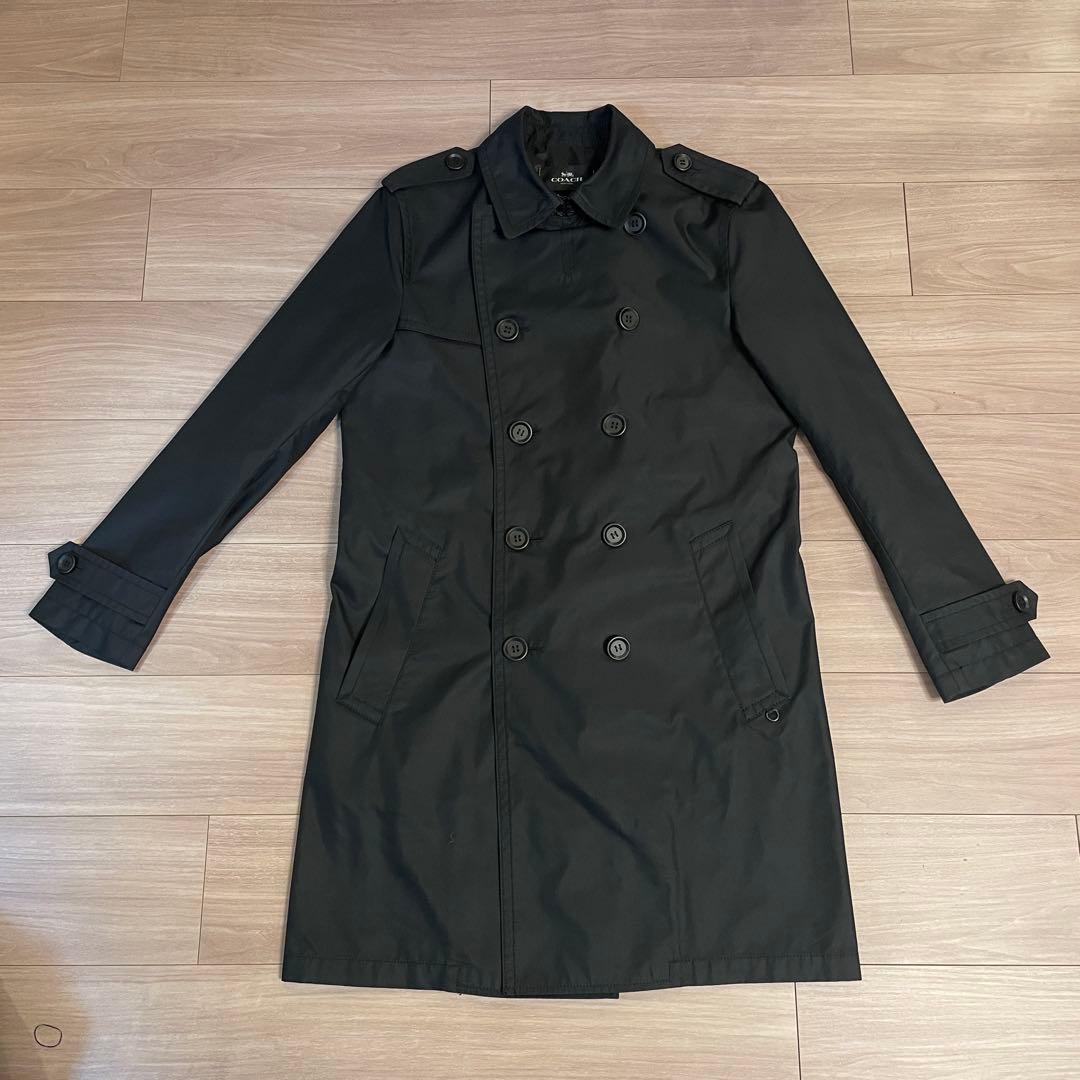 【美品】COACH コーチ　ブラック トレンチコート