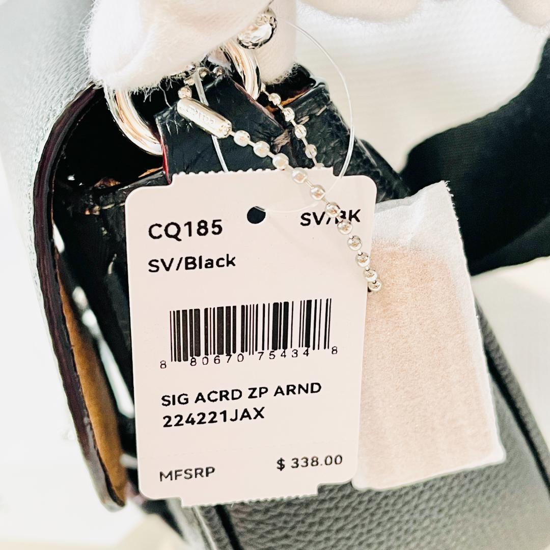 未使用 COACH CQ185 ショルダーバッグ ブラック シグネチャー 黒