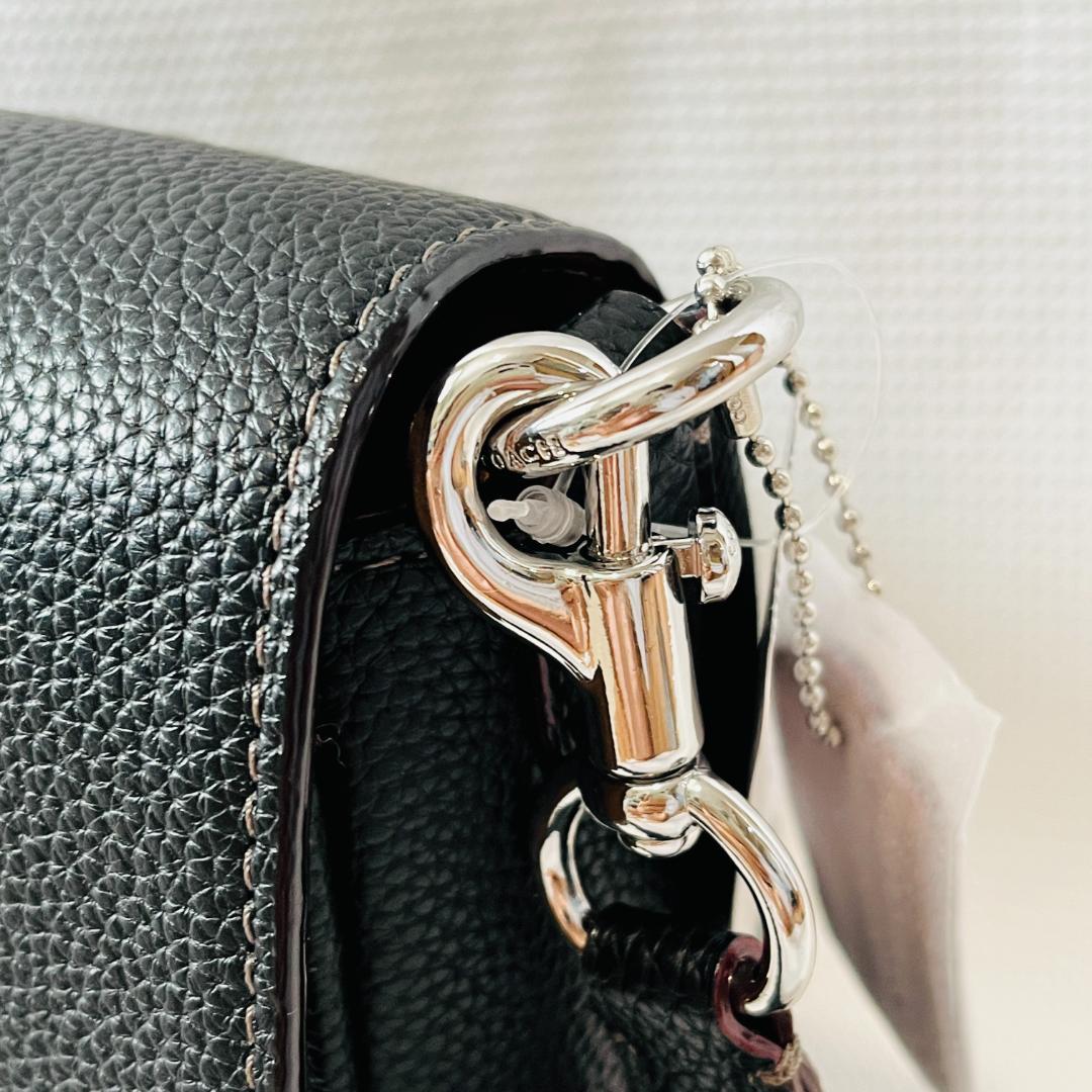 未使用 COACH CQ185 ショルダーバッグ ブラック シグネチャー 黒