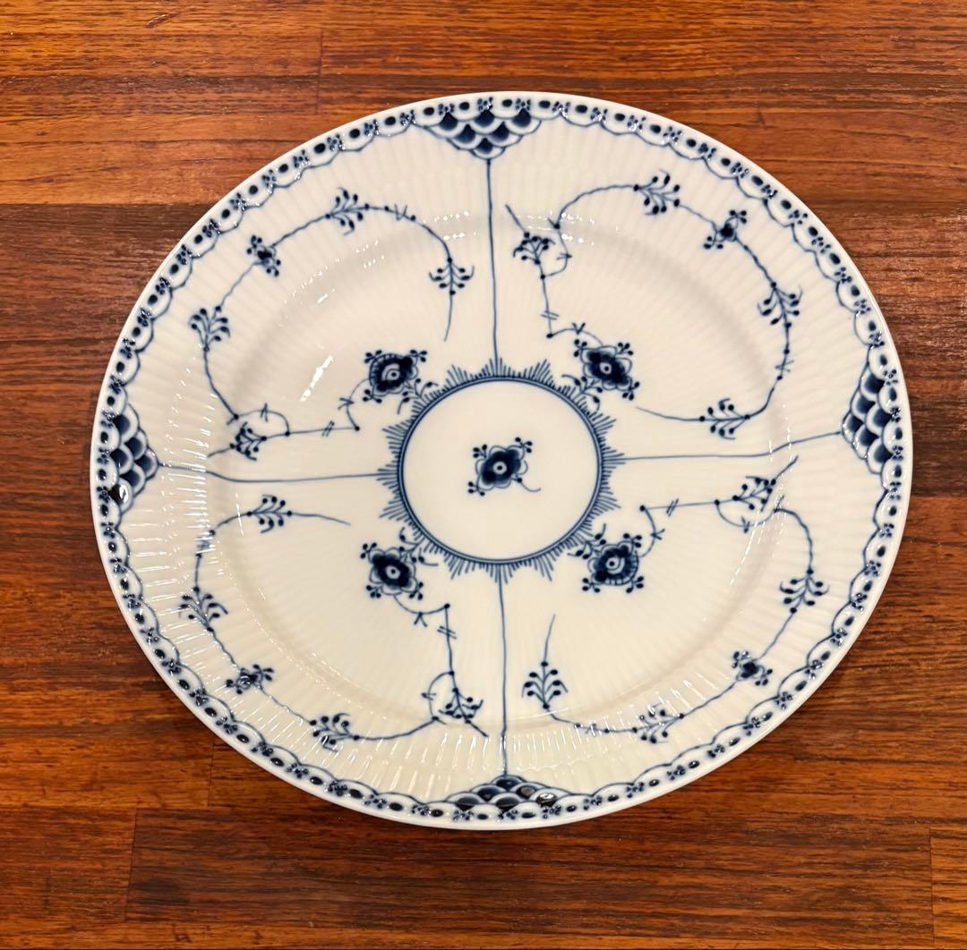 ロイヤルコペンハーゲン　ブルーフルーテッド　ハーフレース　プレート　大皿　627