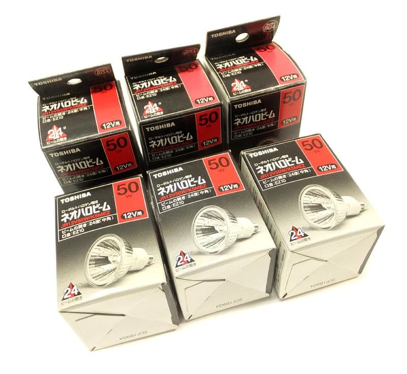 東芝 ローボルトハロゲンランプ ネオハロビーム 50W 12V用 6個