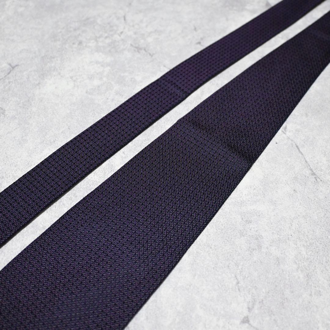 【美品】 CELINE セリーヌ ソリッド パープル ネクタイ