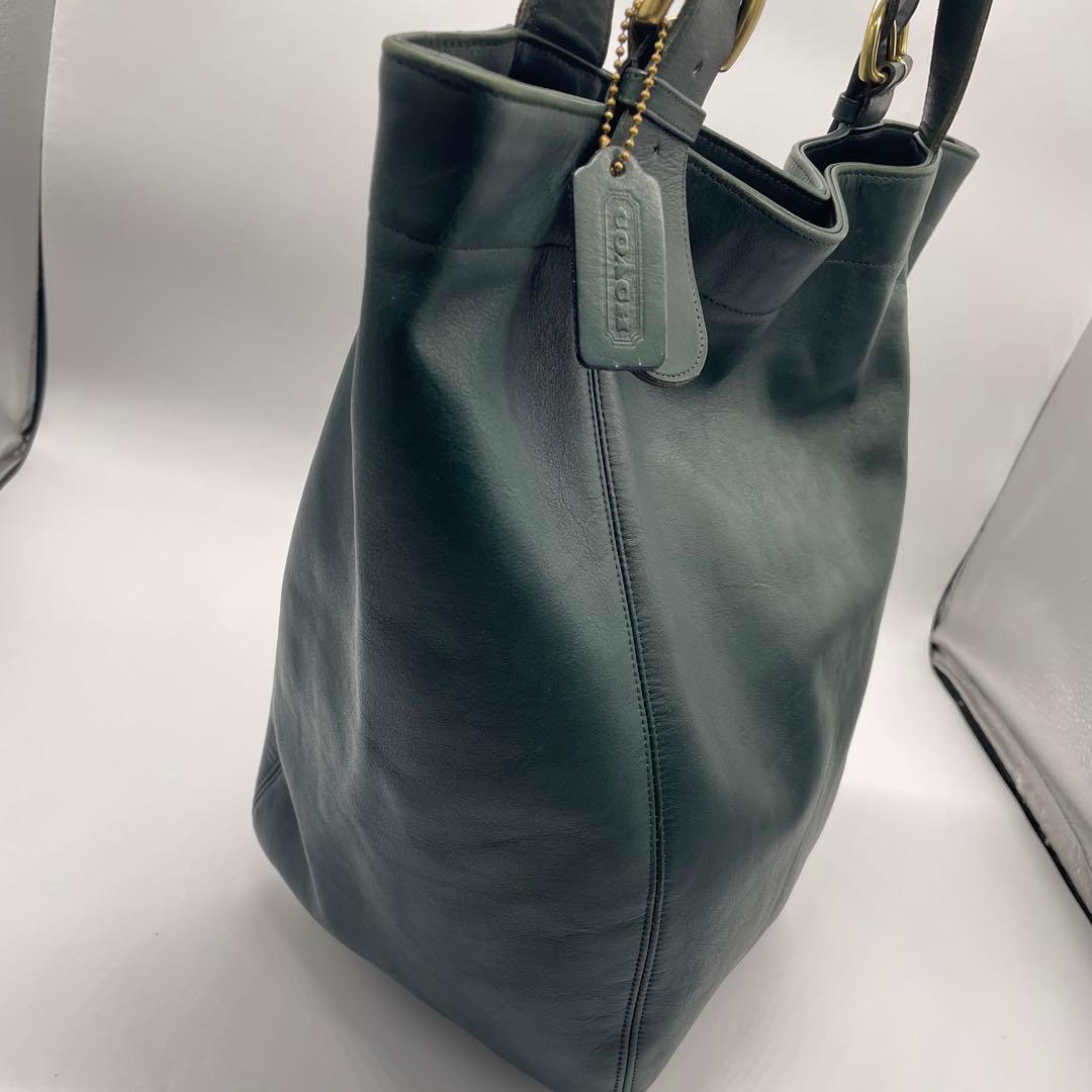 オールドコーチ　レザー　トートバッグ　 4082 希少グリーン　USA製