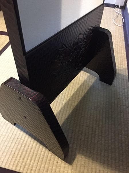 Y【中古】 鎌倉彫 　全身鏡 　鏡　高級姿見 ミラー　スタンドミラー