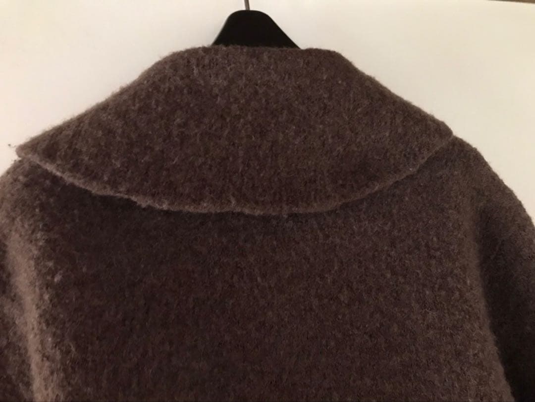 45R縮絨ニットカウチンロングコート⭐︎サイズ3