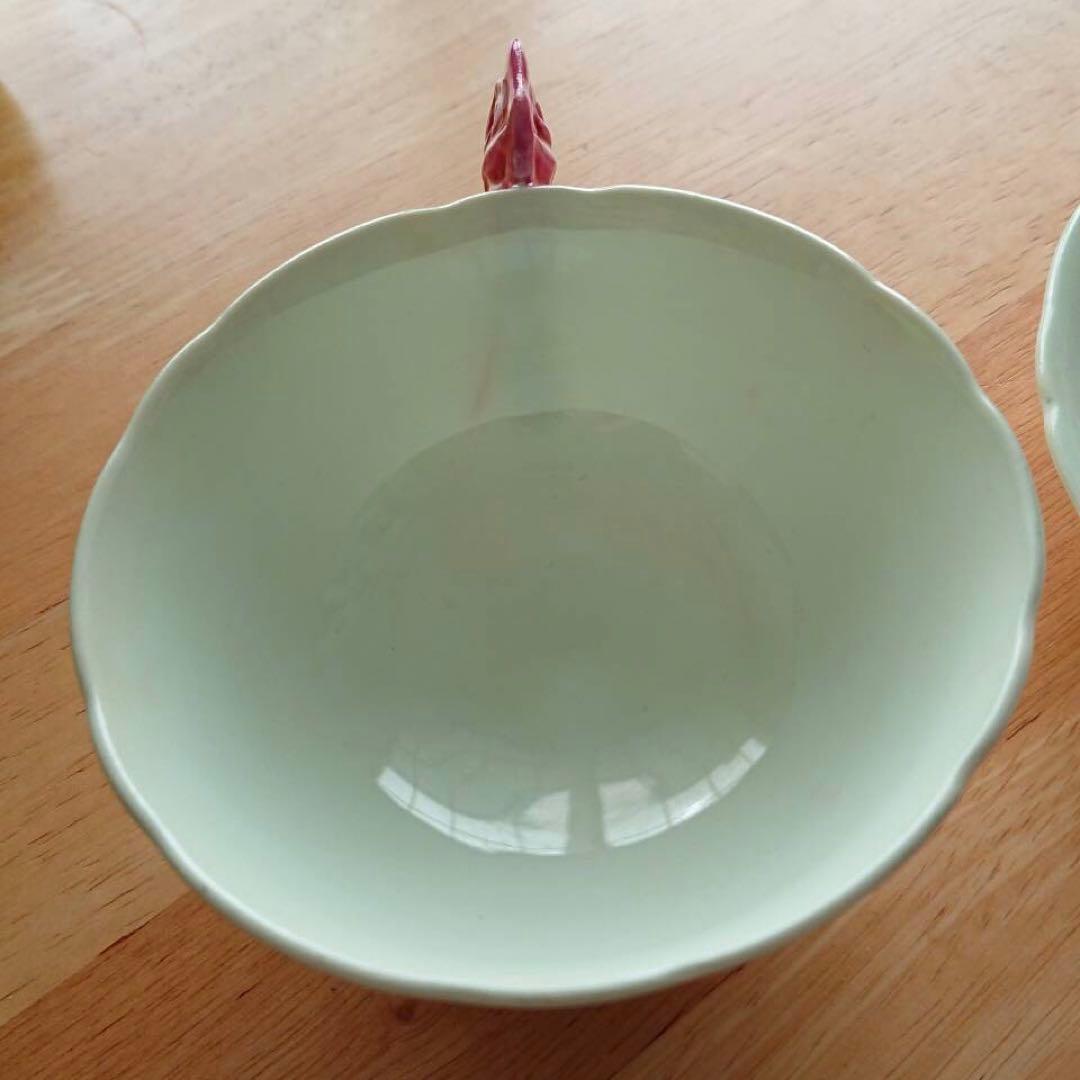 パラゴン　カップ&ソーサー　ローズハンドル　グリーン