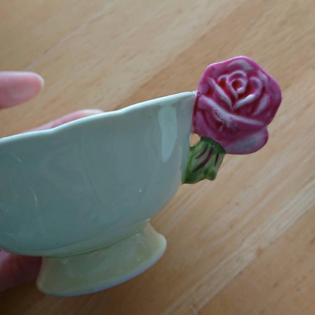 パラゴン　カップ&ソーサー　ローズハンドル　グリーン