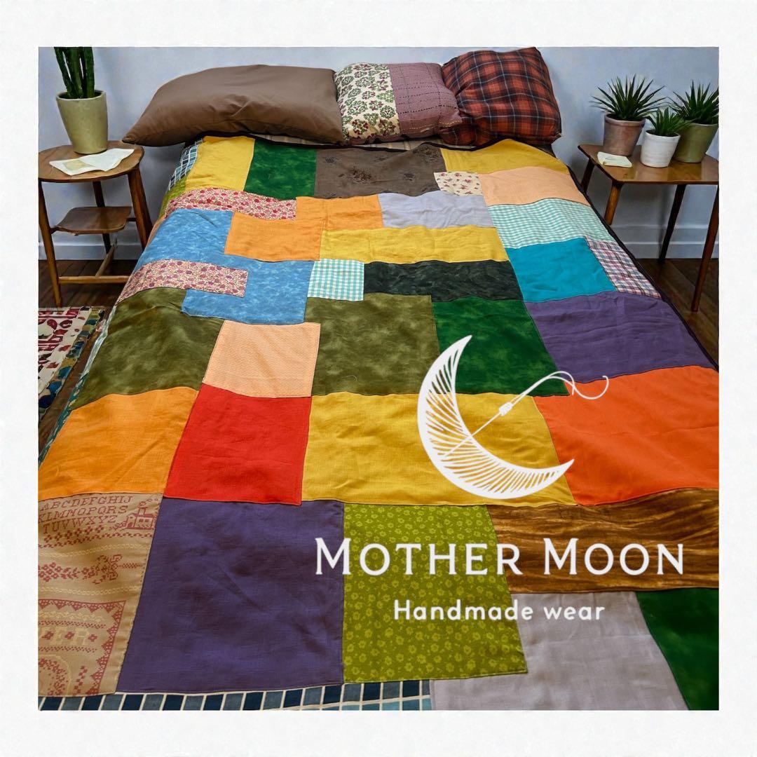 ハンドメイドhandmade★カラフルパッチワークのマルチカバー