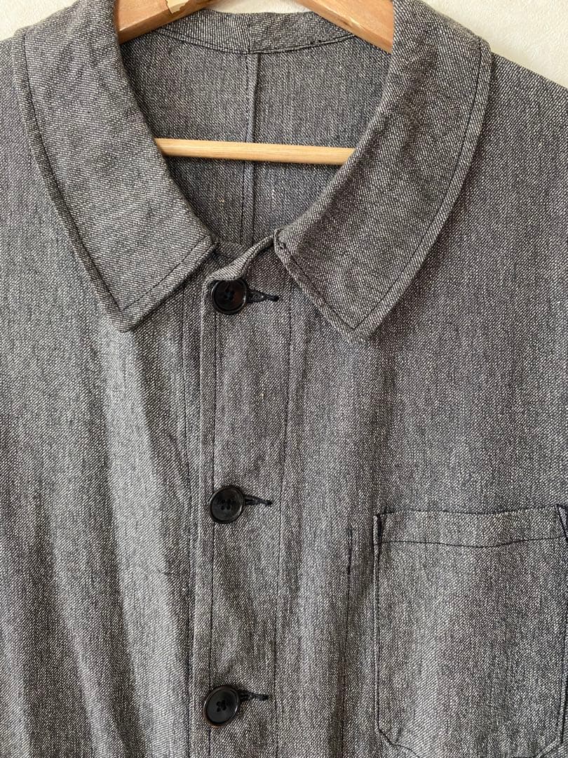 30〜40年代 フランスブラックシャンブレーアトリエコート