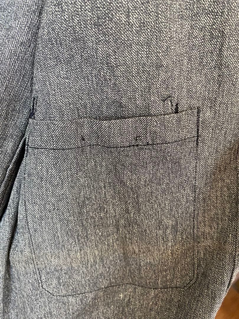 30〜40年代 フランスブラックシャンブレーアトリエコート