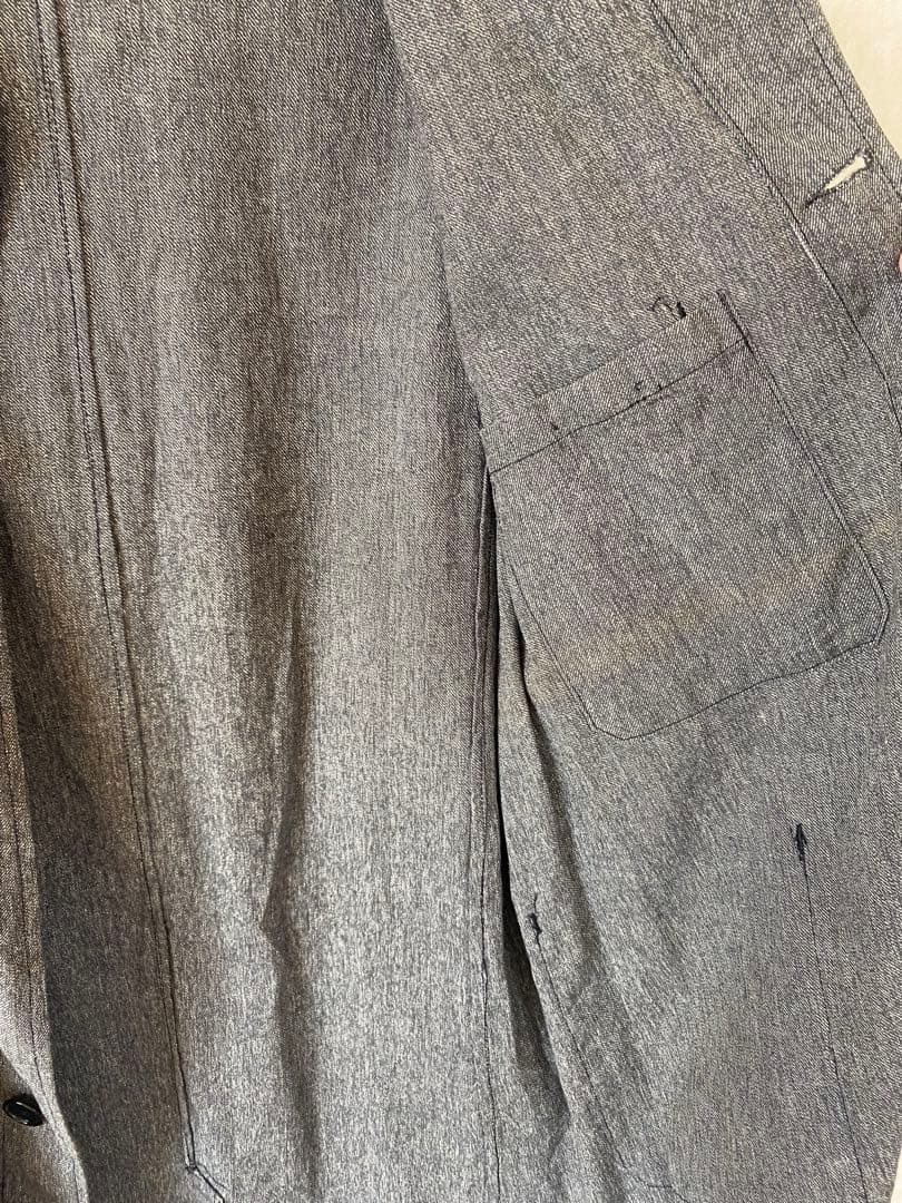 30〜40年代 フランスブラックシャンブレーアトリエコート