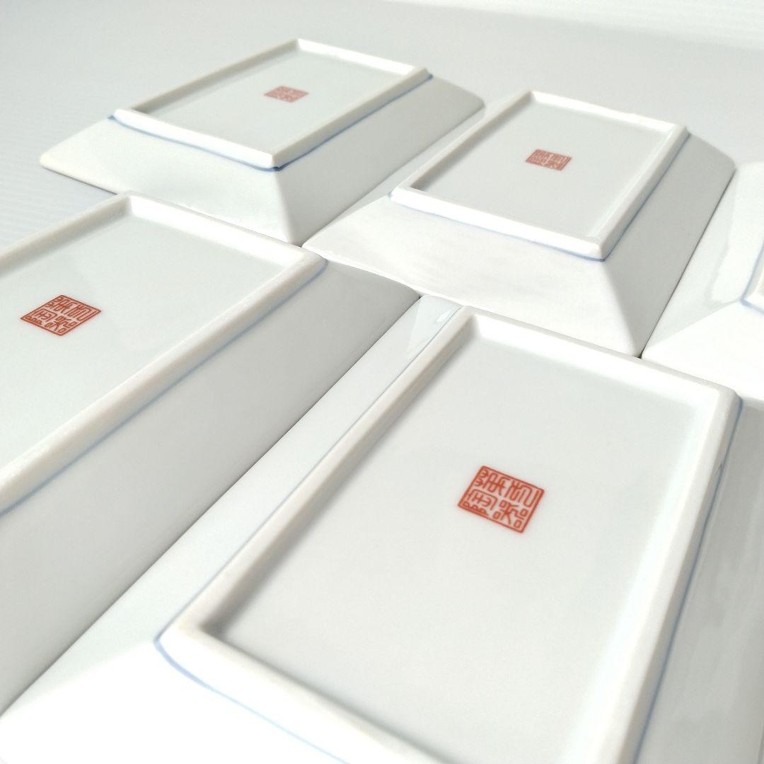 希少 有田焼 古伊万里 第一陶器 第壱陶器 花鳥図 色絵 角皿 長角皿 お正月