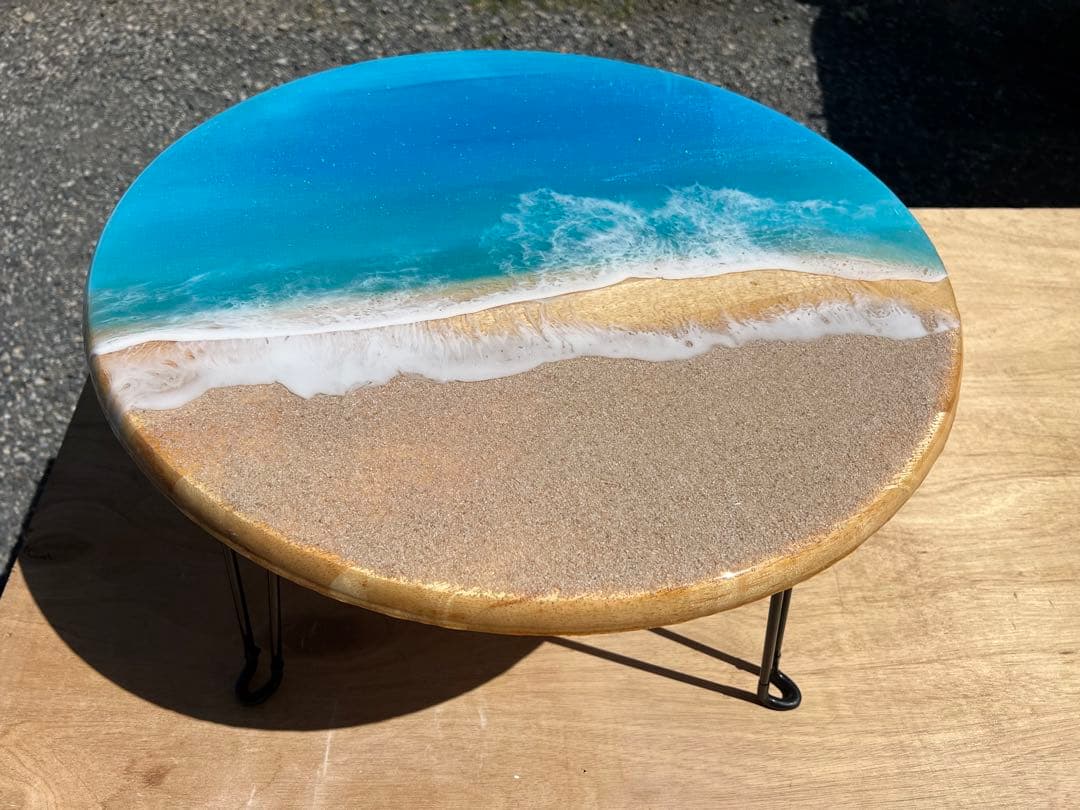 オーシャンレジンテーブル　レジンテーブル　リビングテーブル