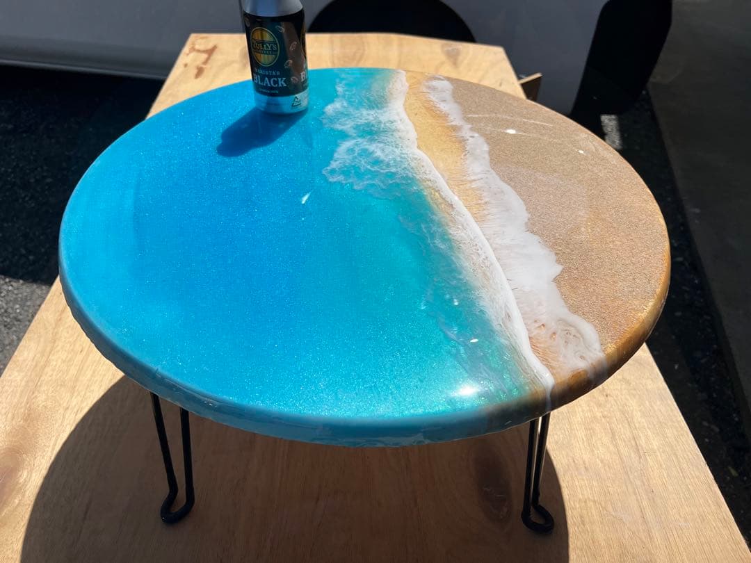 オーシャンレジンテーブル　レジンテーブル　リビングテーブル