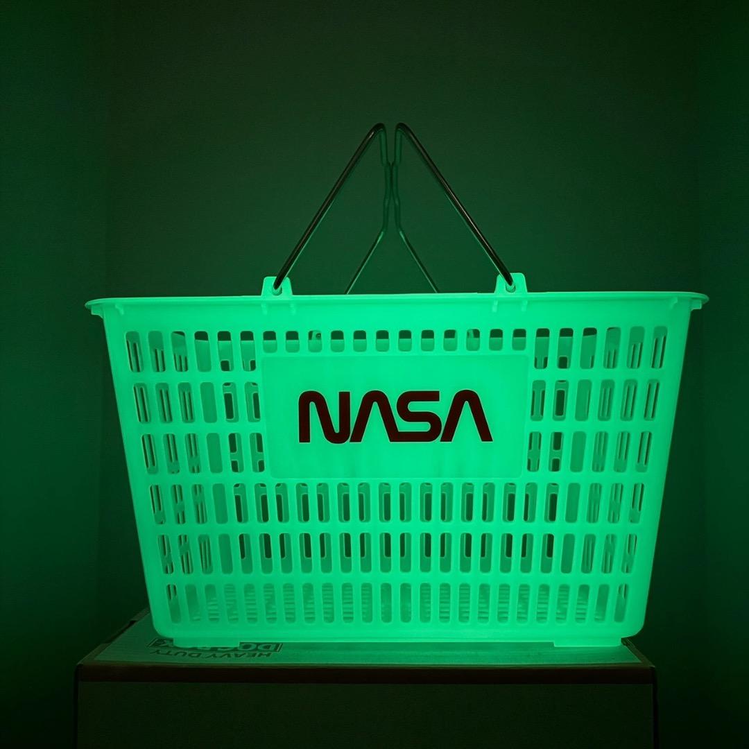 蓄光 × NASA。ずるいショッピングバスケット。 アメリカ業務用 暗闇で光る！