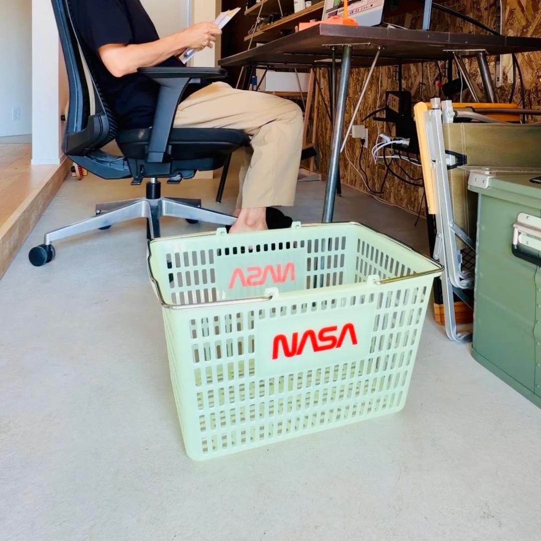 蓄光 × NASA。ずるいショッピングバスケット。 アメリカ業務用 暗闇で光る！