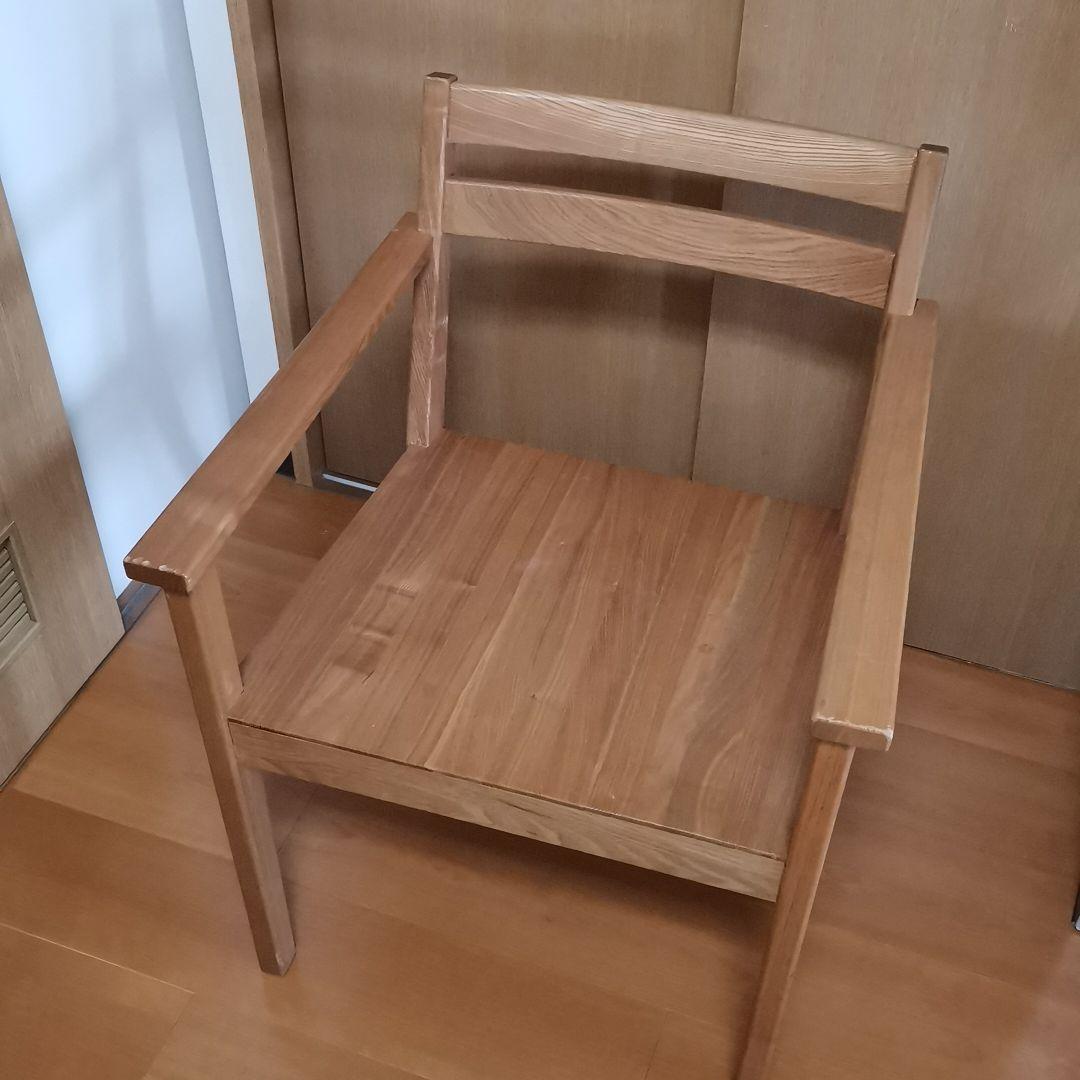 廃盤　デッドストック　muji 無印良品　タモ材　イス　チェア