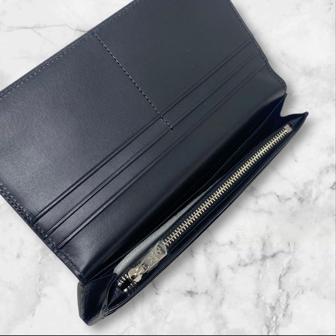 Paul Smith 長財布 ベジタンストライプトリム ストライプ 黒 カメラ