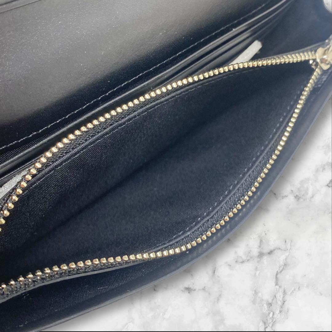 Paul Smith 長財布 ベジタンストライプトリム ストライプ 黒 カメラ