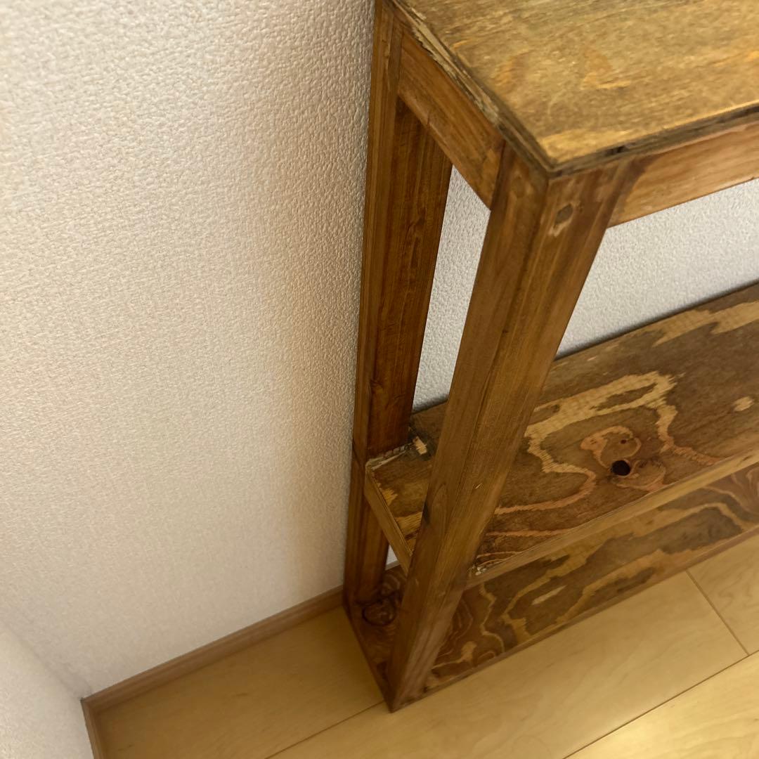 アンティーク風スリムラック　棚　ハンドメイド　飾り棚