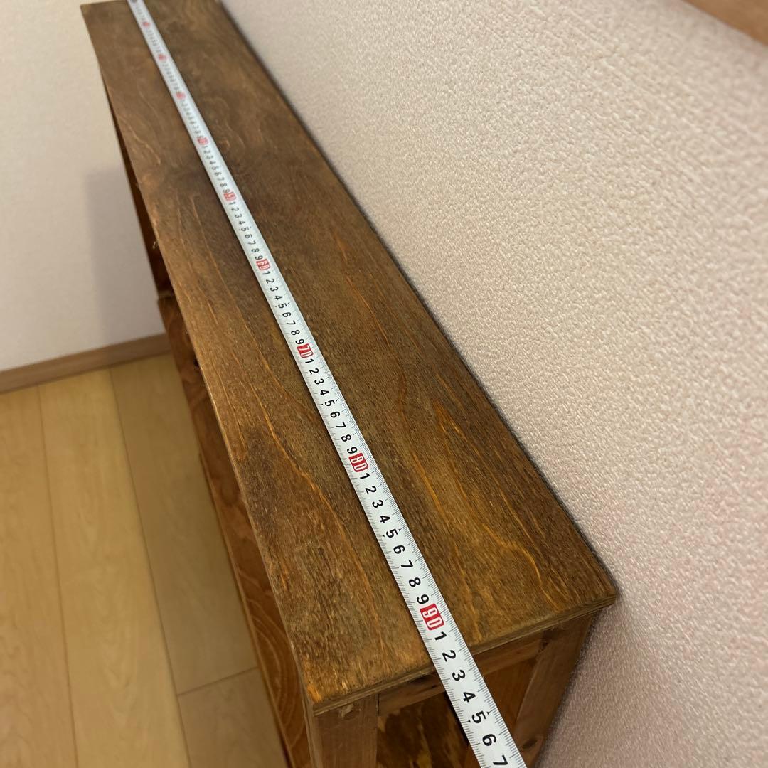 アンティーク風スリムラック　棚　ハンドメイド　飾り棚