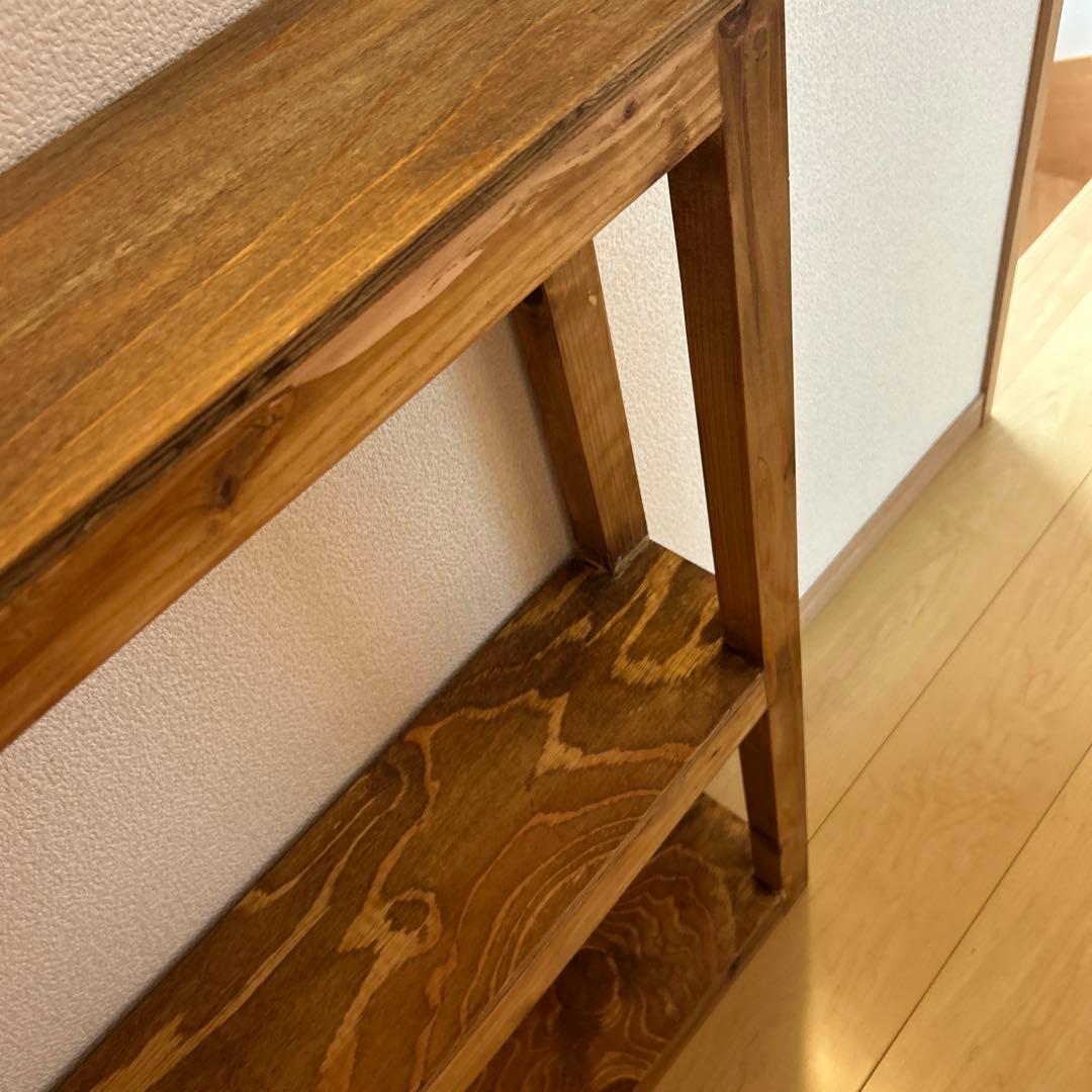 アンティーク風スリムラック　棚　ハンドメイド　飾り棚