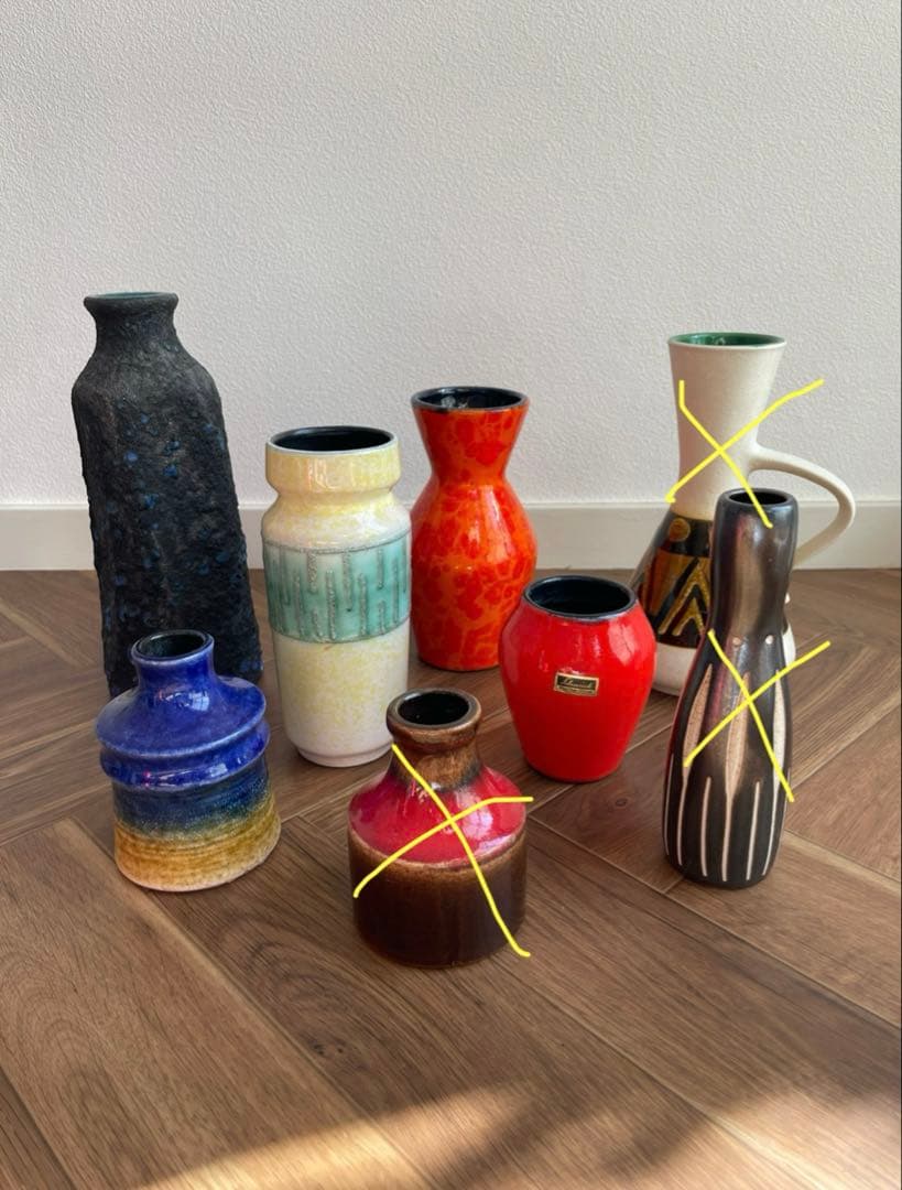 ヴィンテージフラワーベース　花瓶　西ドイツ　Fat Lava