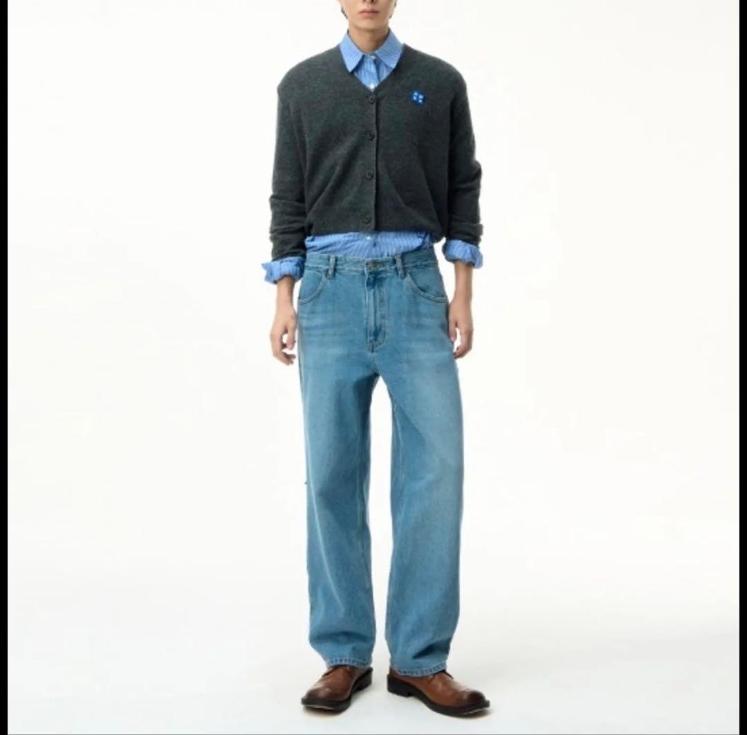 ADER ERROR グレー Vネック カーディガン M