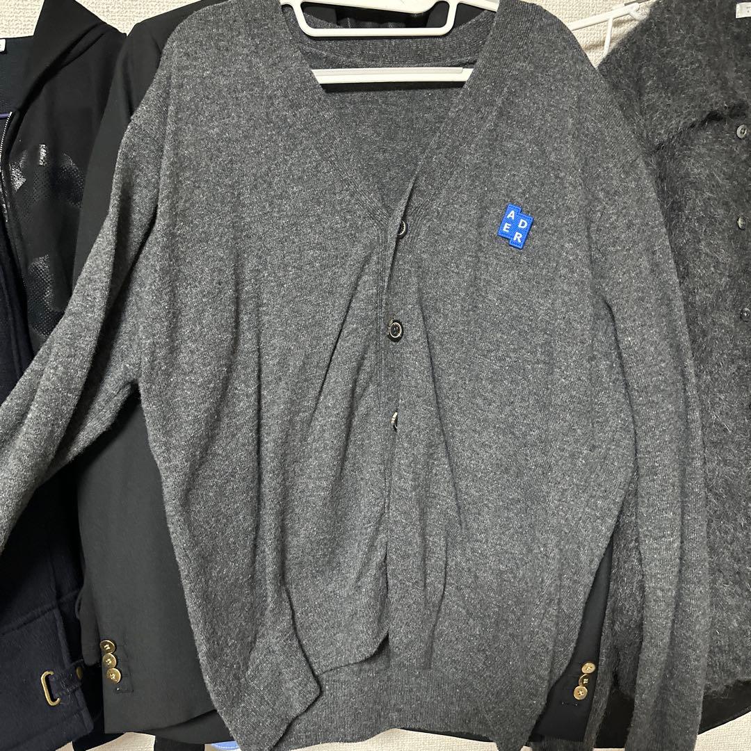 ADER ERROR グレー Vネック カーディガン M