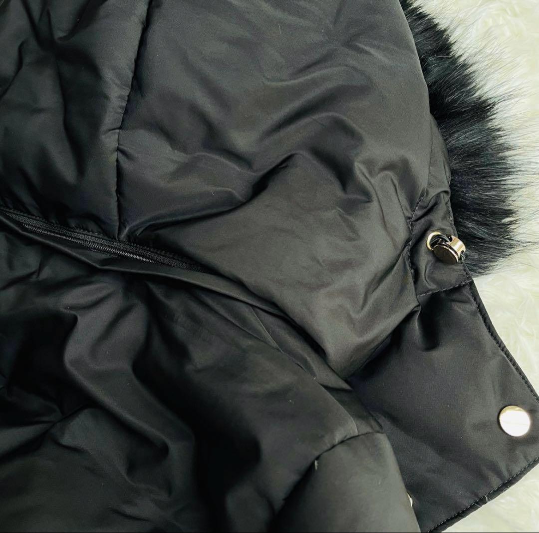 ZARA ダウンコート 24年製 ファー ボア ベルト付き Aライン Sサイズ