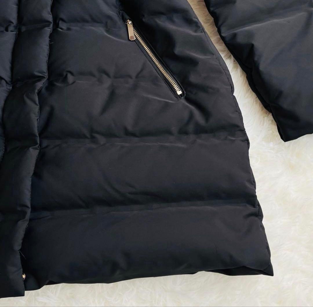 ZARA ダウンコート 24年製 ファー ボア ベルト付き Aライン Sサイズ