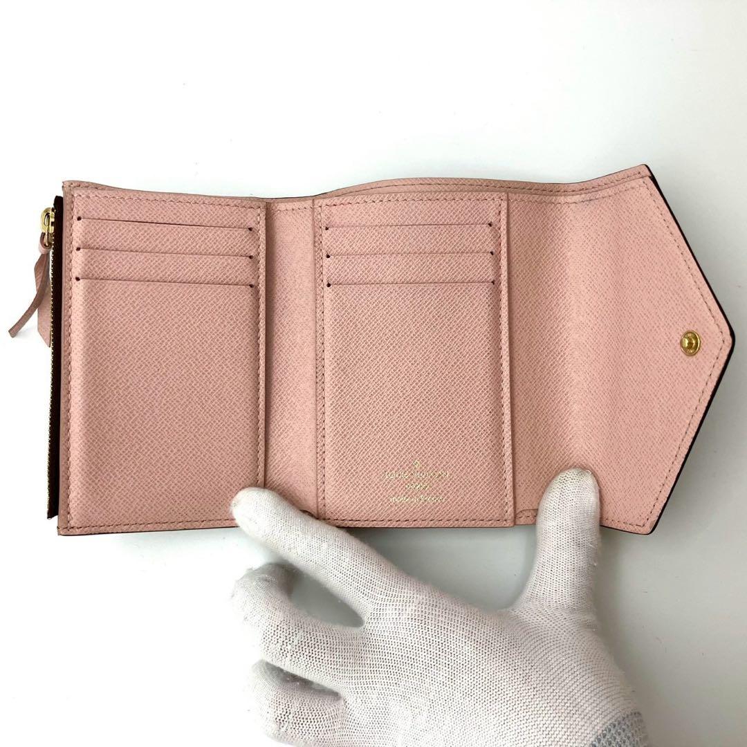 ウィン 正規品 ルイヴィトン 三つ折り財布 ヴィクトリーヌ ダミエエベヌ