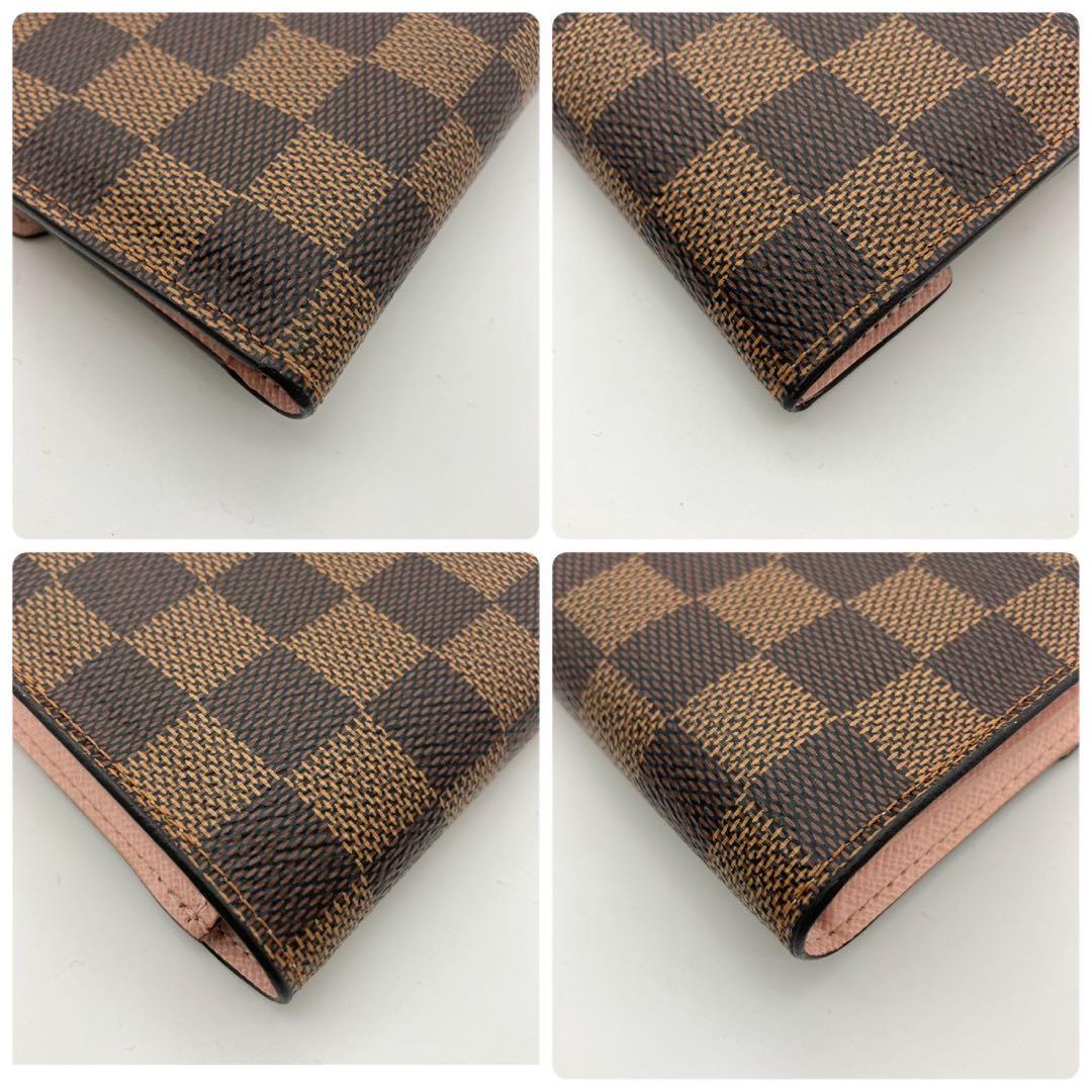 ウィン 正規品 ルイヴィトン 三つ折り財布 ヴィクトリーヌ ダミエエベヌ