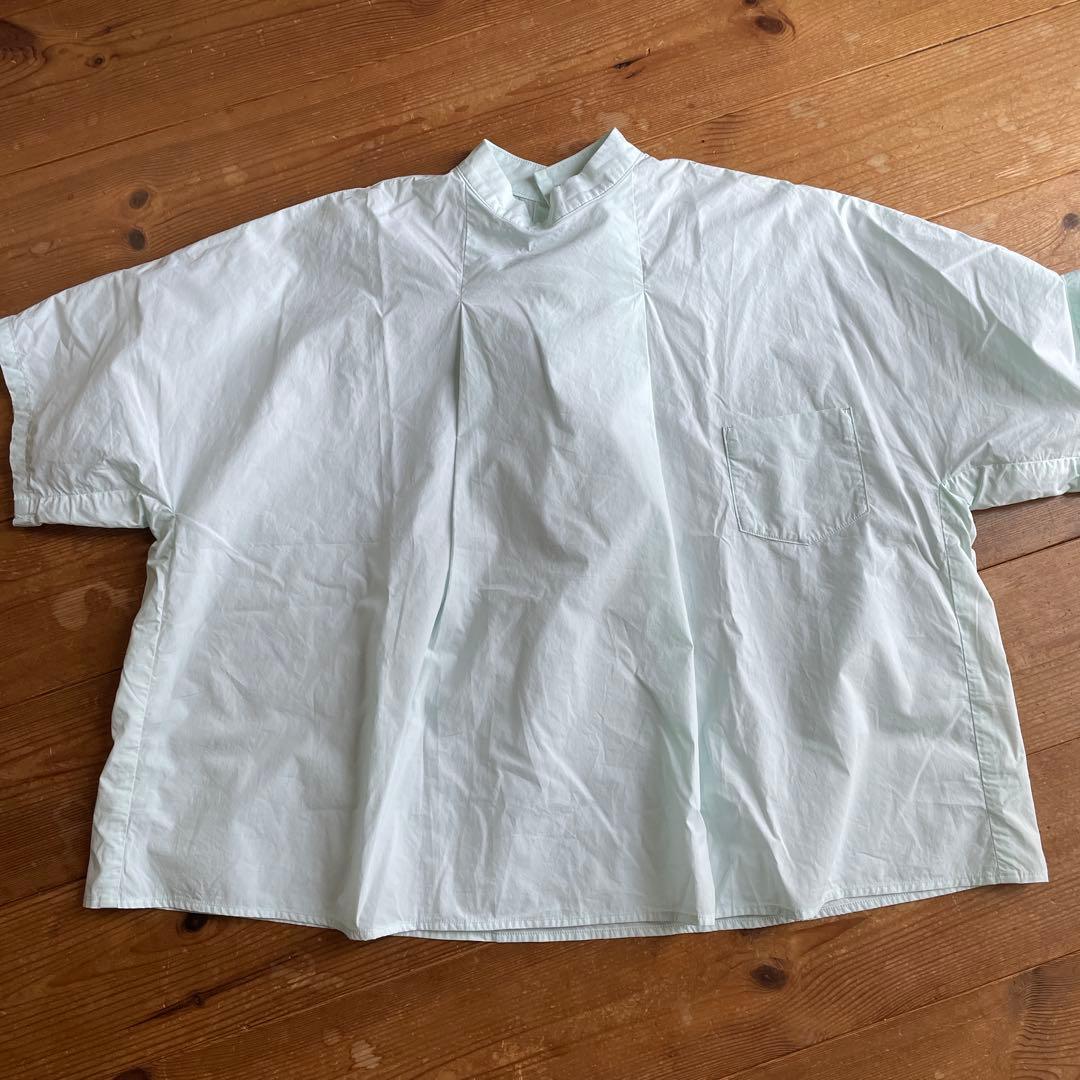 Atelier d'antan ミントグリーン半袖ブラウス