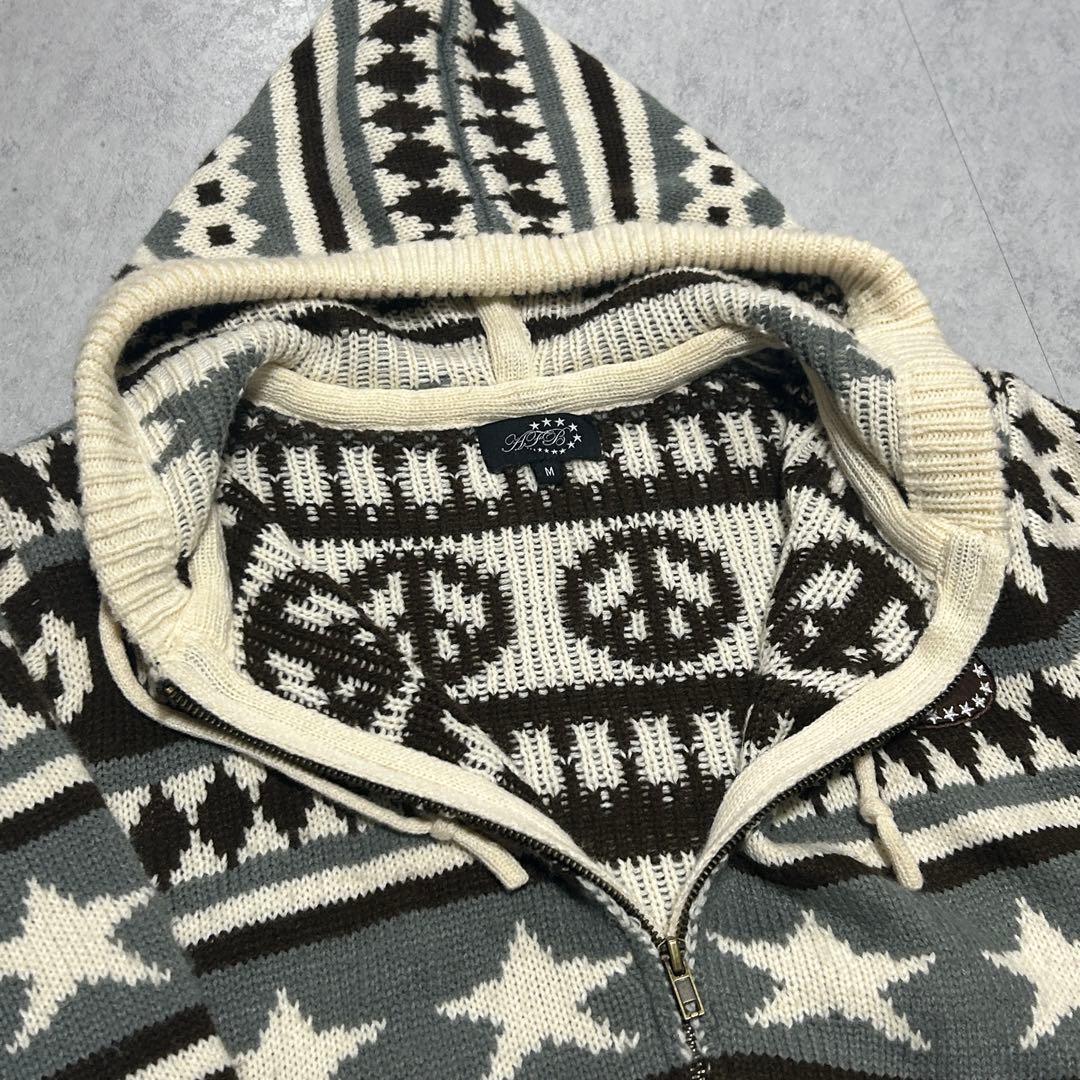 トップス AFB PEACE KNIT HOODIE Msize