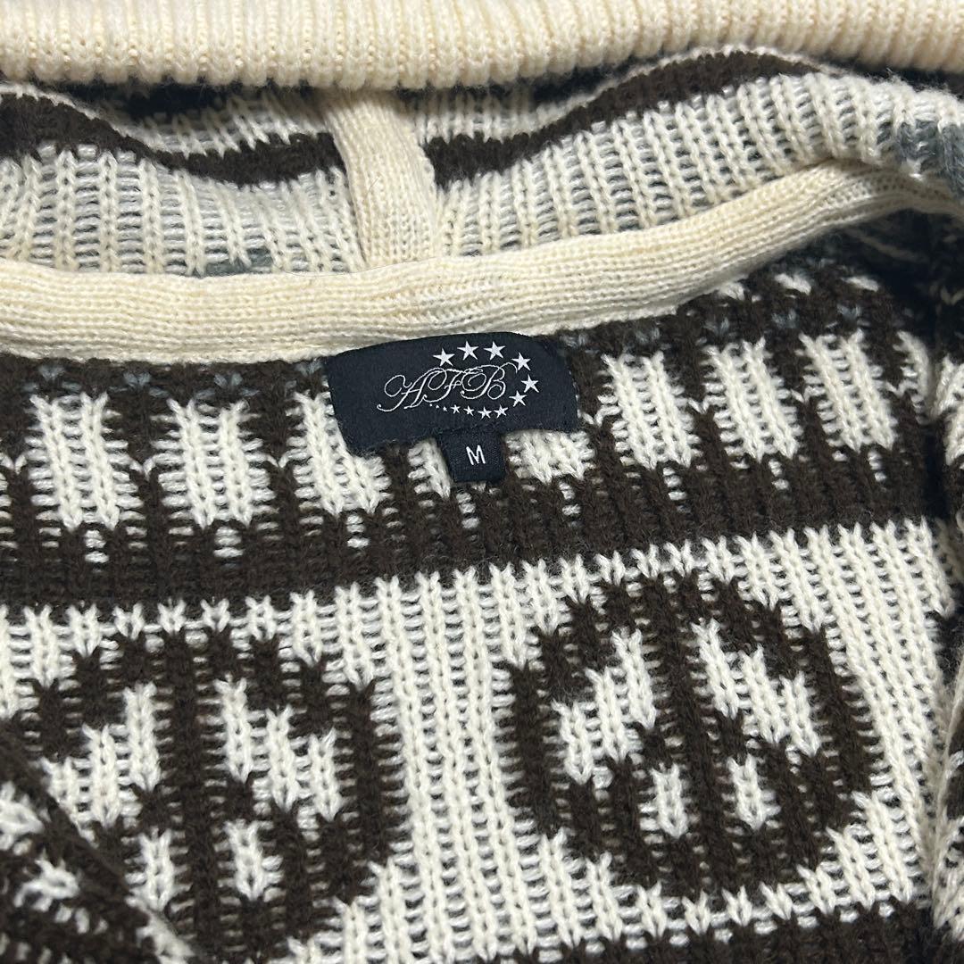 トップス AFB PEACE KNIT HOODIE Msize