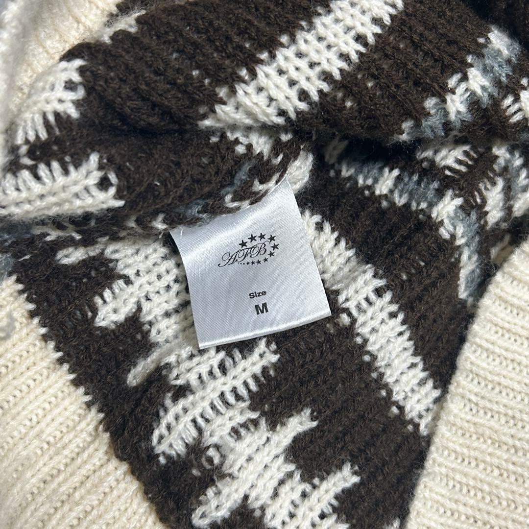 トップス AFB PEACE KNIT HOODIE Msize