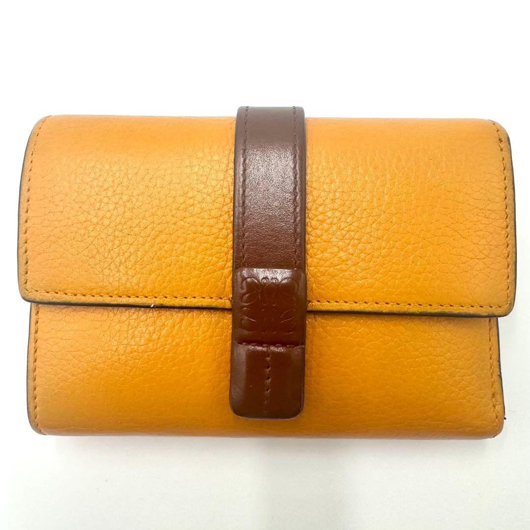 【極美品✨】ロエベ スモール バーティカルウォレット 三つ折り アナグラム 財布