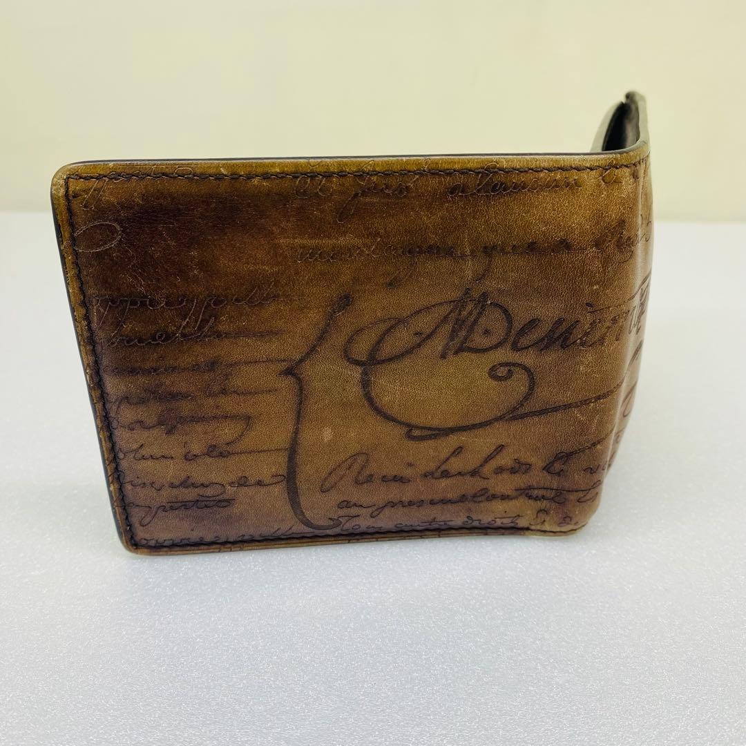 ベルルッティ　レザー/カリグラフィ/二つ折り財布/札入れ/ブラウン/ウォレット