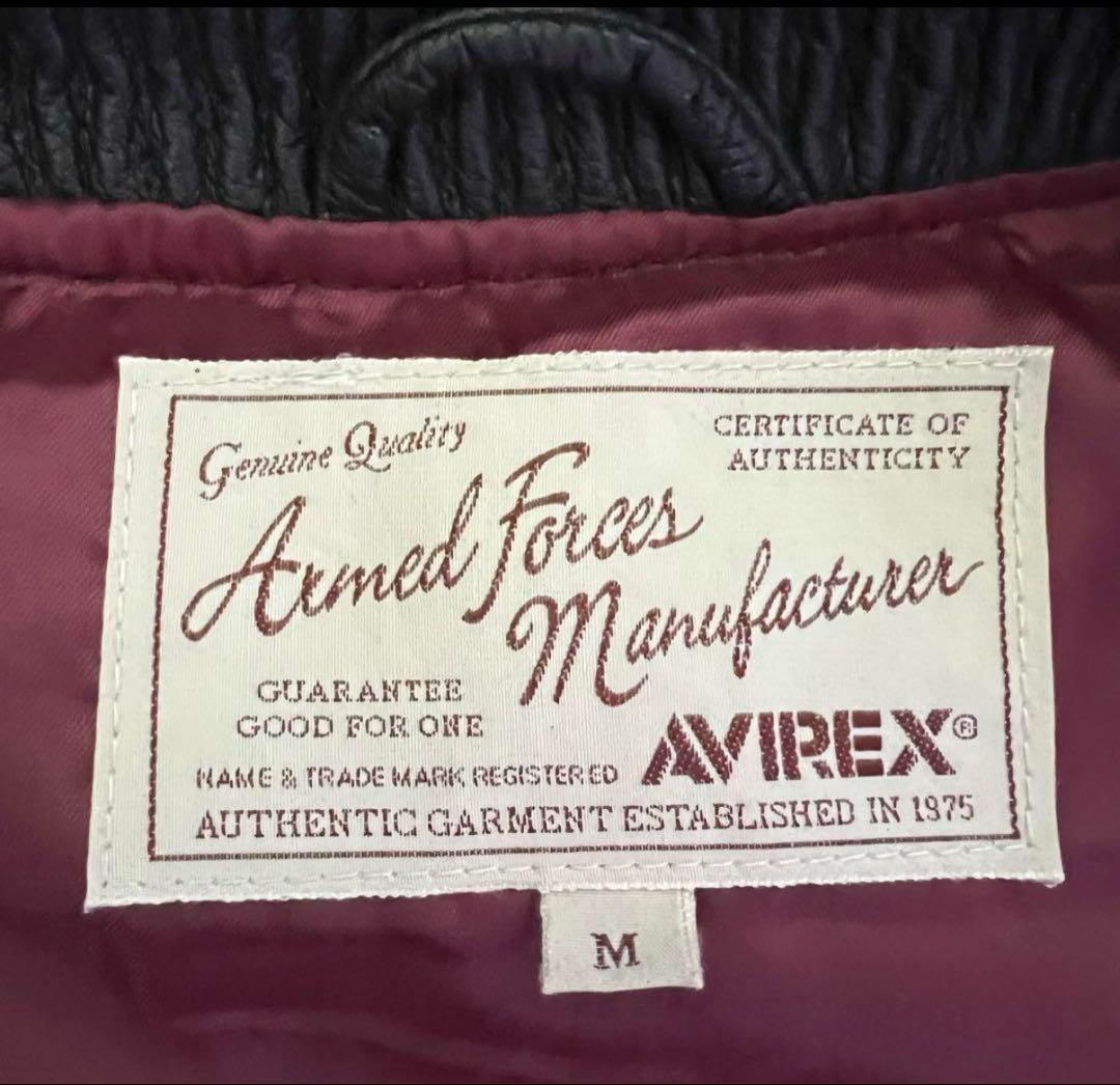 美品　AVIREX ラムレザー トラックジャケット