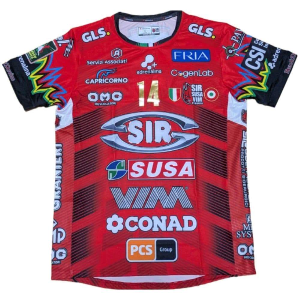 石川祐希　ペルージャ　ユニフォーム　24-25　赤　Lサイズ